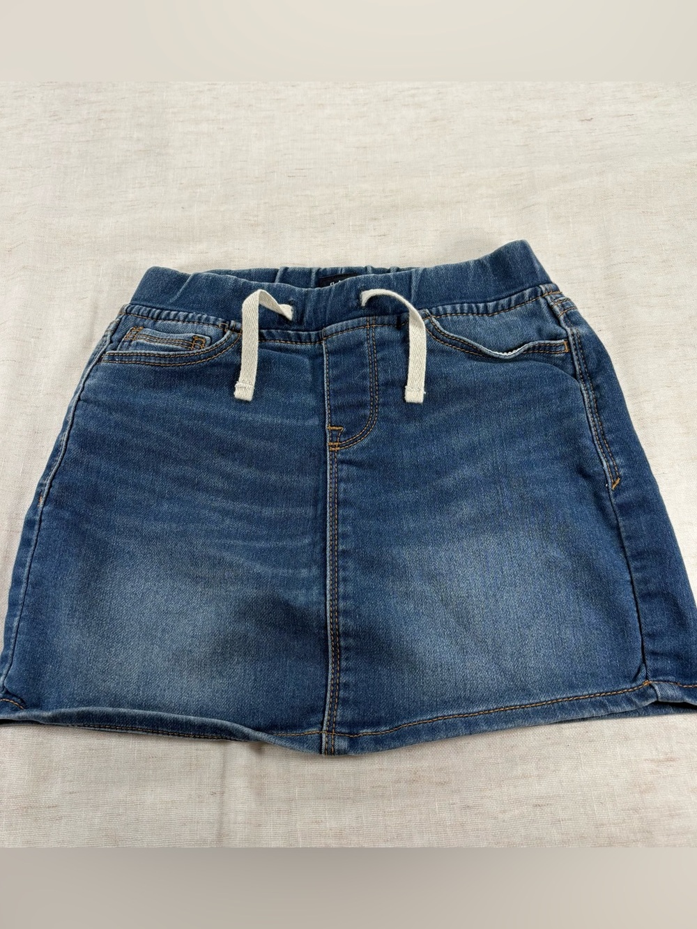 GAP Girls Denim Skirt with Knit Waist - Dark Blue
